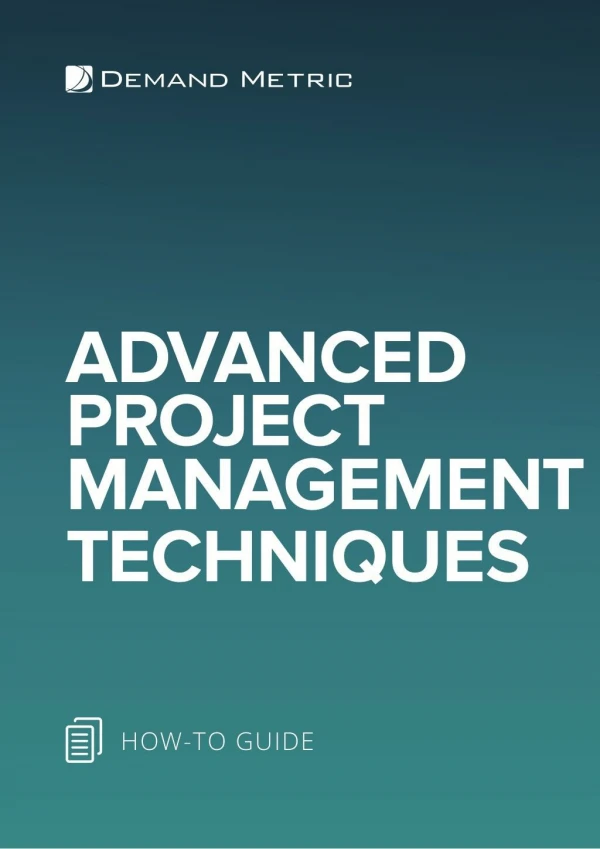 Advanced Project Management Techniques