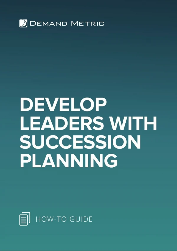 Develop Leaders With Succession Planning