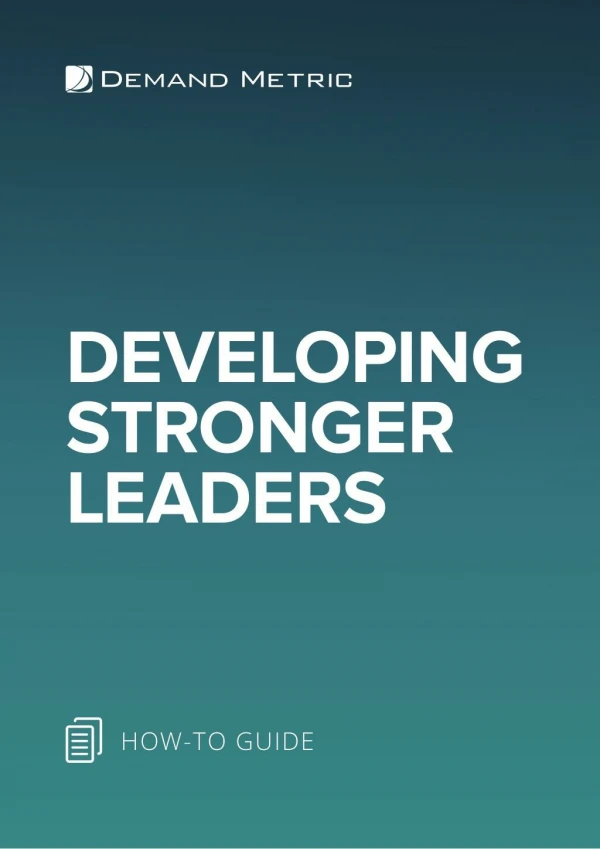 Developing Stronger Leaders