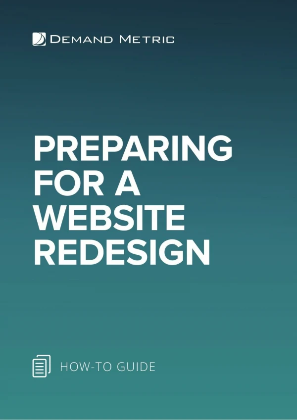 Preparing for a Website Redesign