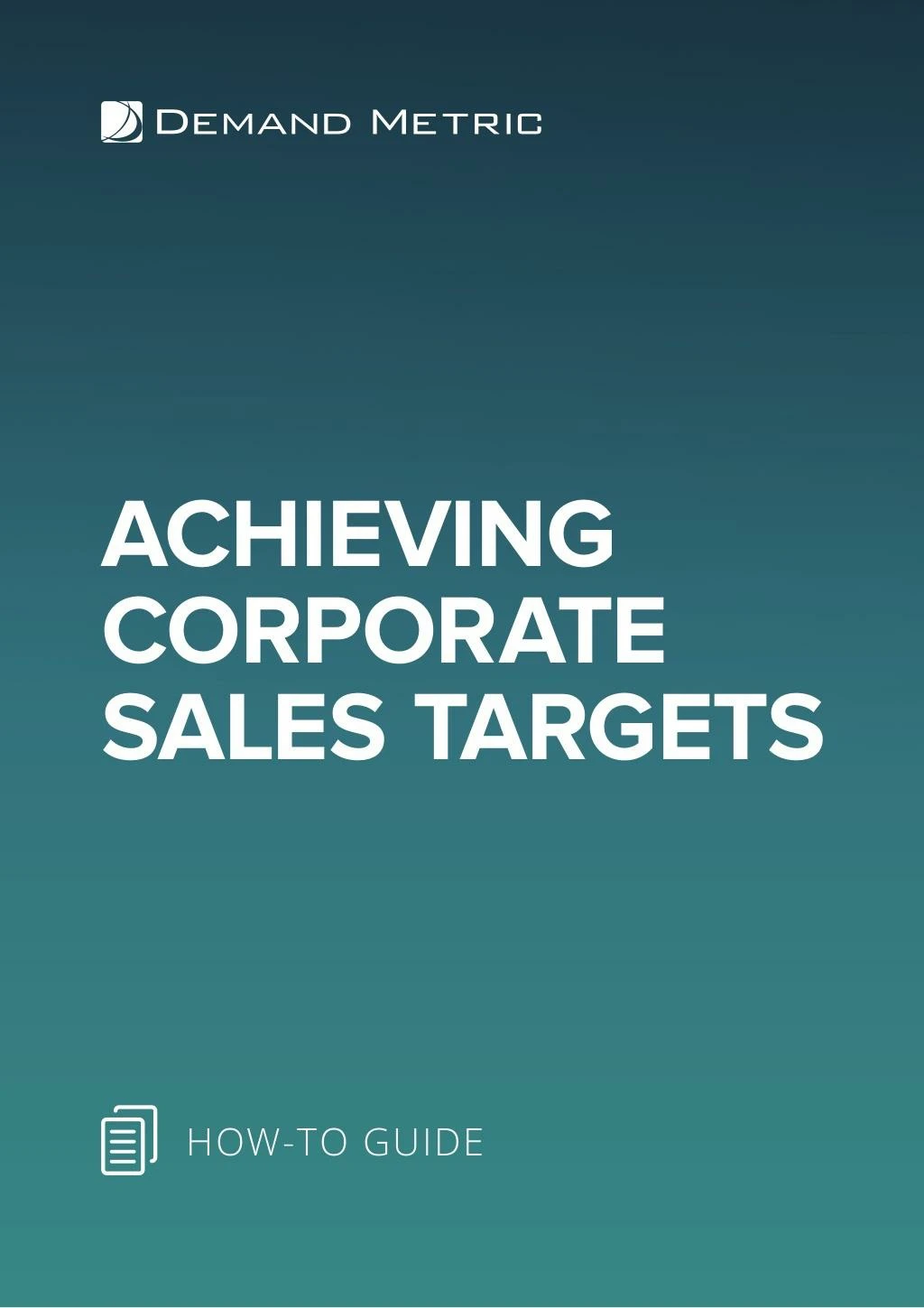 achieving corporate sales targets