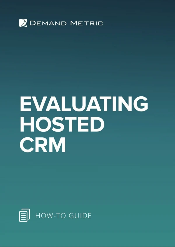 evaluating hosted crm