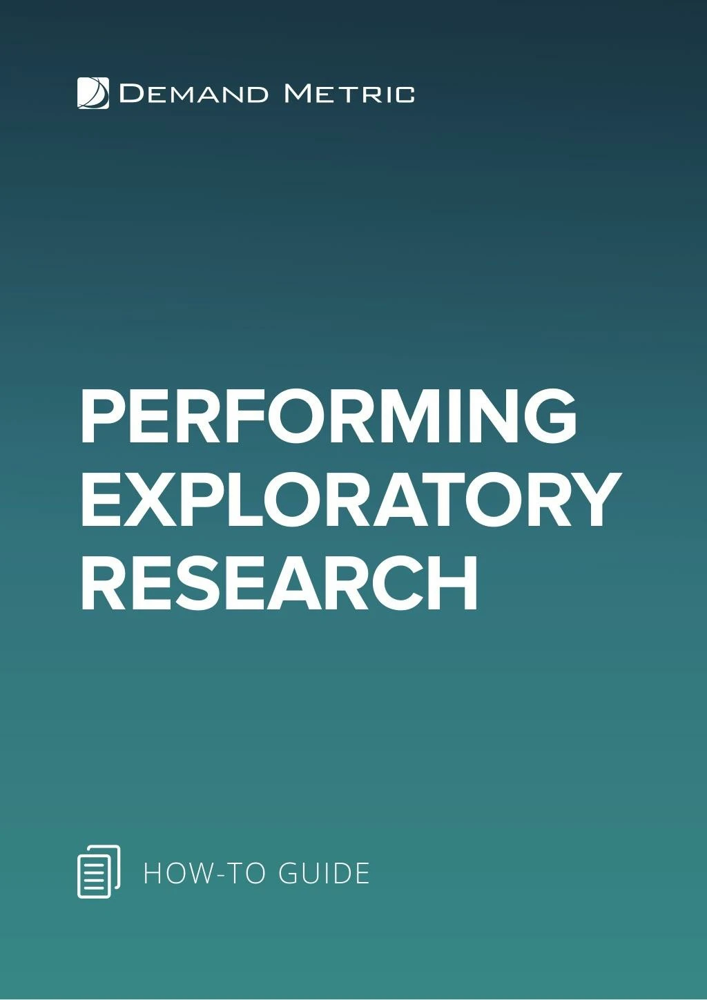 performing exploratory research