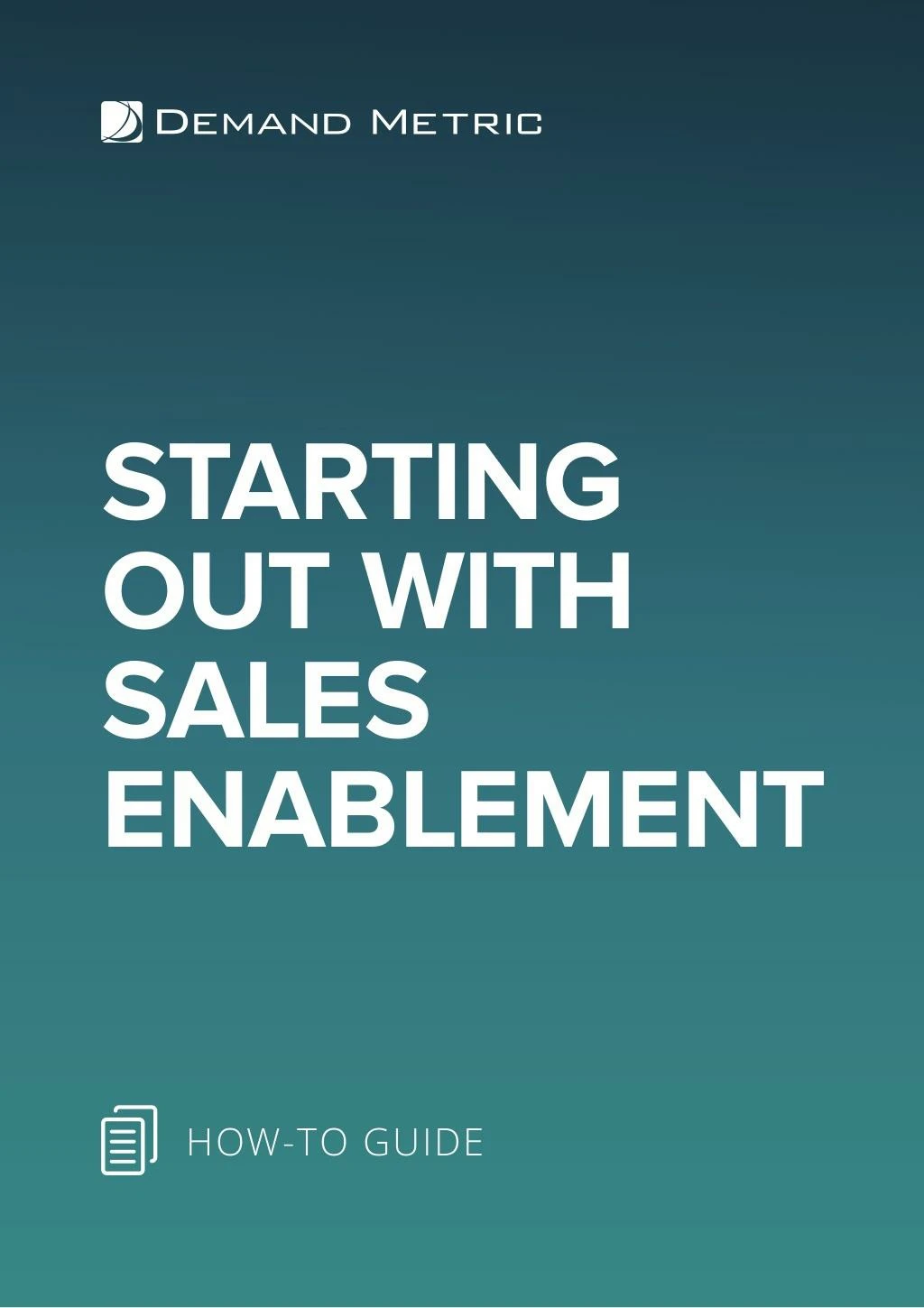 starting out with sales enablement