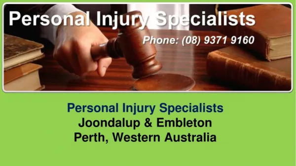 ersonal Injury Solicitor Joondalup Perth WA, Western Austral