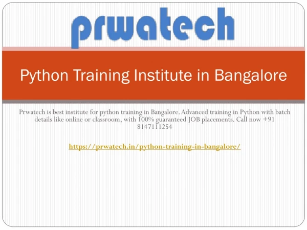 Python Training Institute in Bangalore