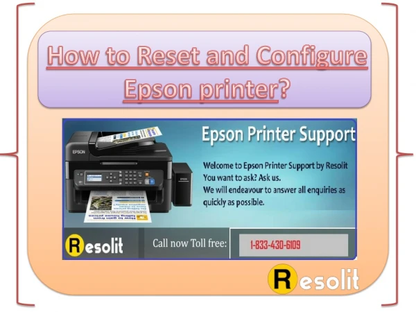 How to Reset and Configure Epson printer?