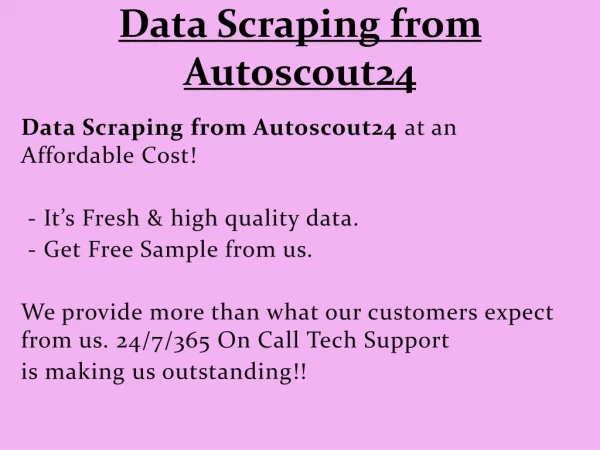Data Scraping from Autoscout24