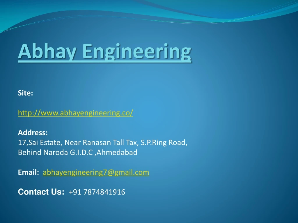 abhay engineering site http www abhayengineering