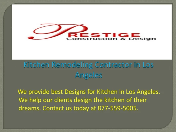 Kitchen Remodeling Contractor in Los Angeles