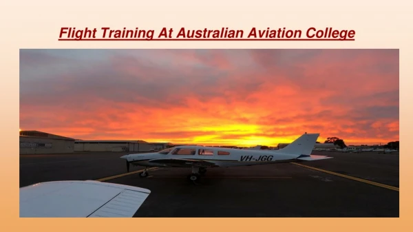 Flight Training At Australian Aviation College