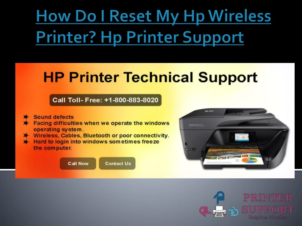 how do i reset my hp wireless printer hp printer support
