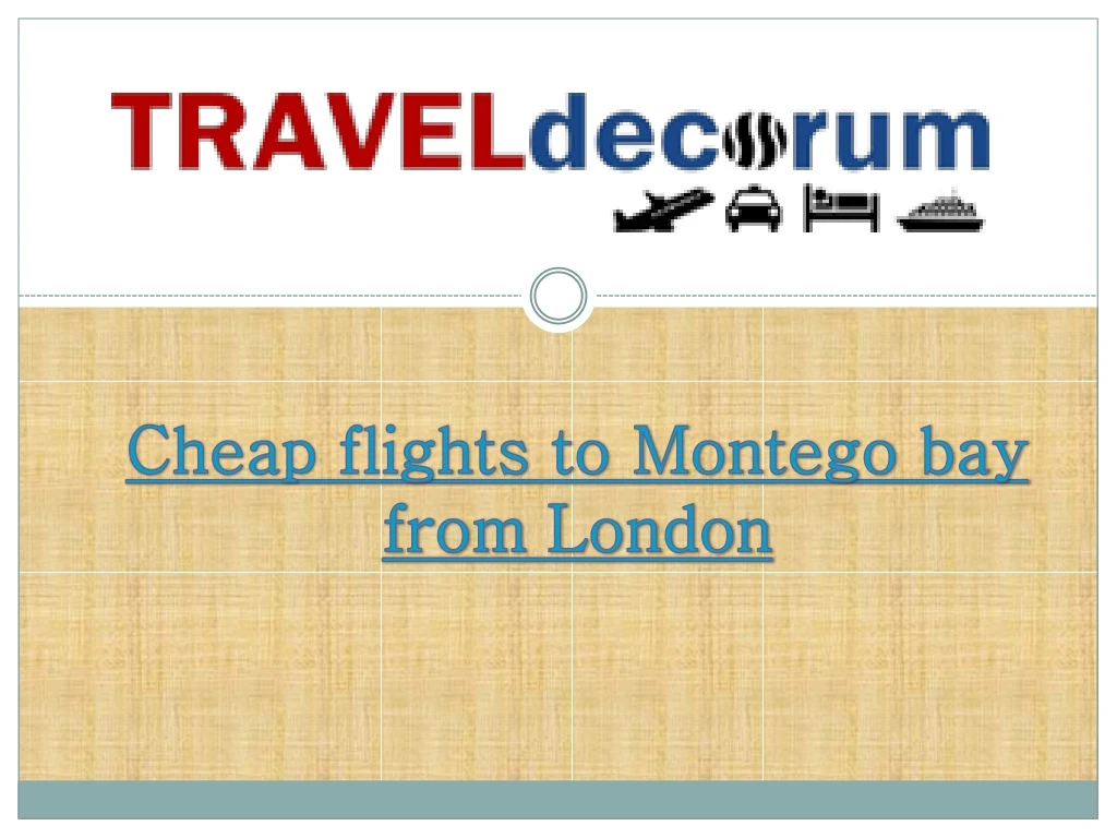 cheap flights to montego bay from london