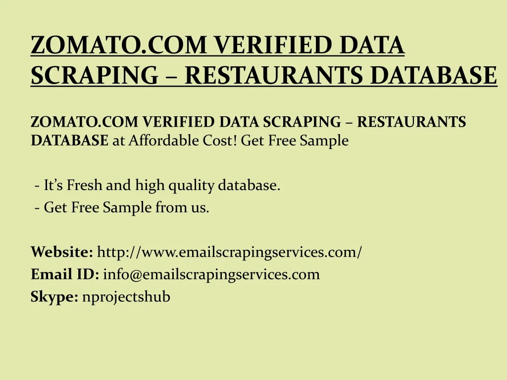 zomato com verified data scraping restaurants database