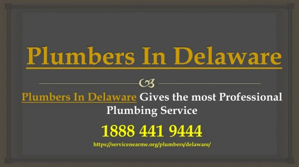 Plumbers In Delaware Gives the most Professional Plumbing Service