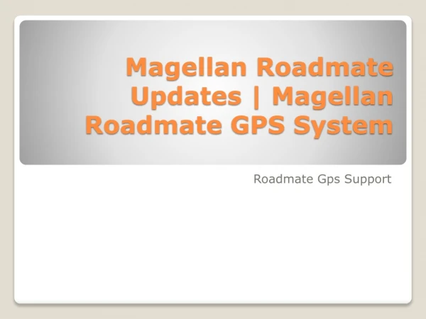 Magellan Roadmate updates