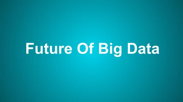 Big Data Predictions 2020