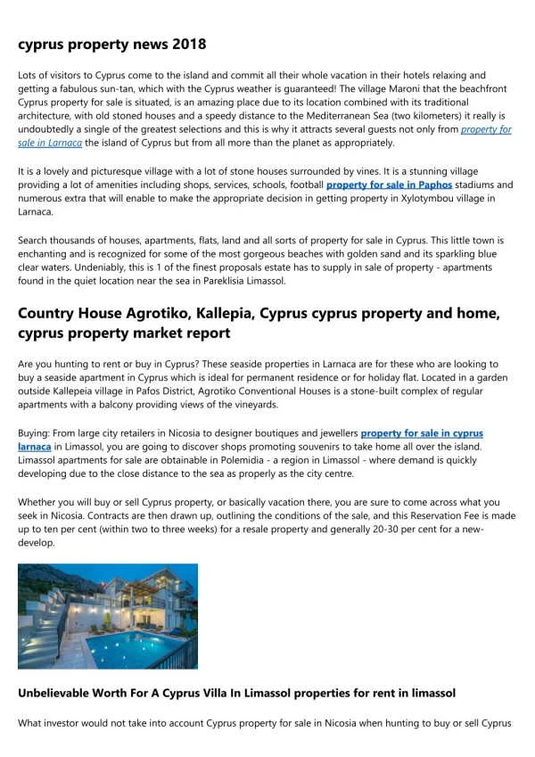 property for sale in Cyprus - Overseas Properties