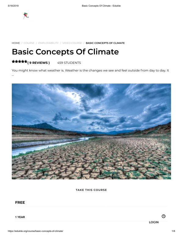 Basic Concepts Of Climate - Edukite