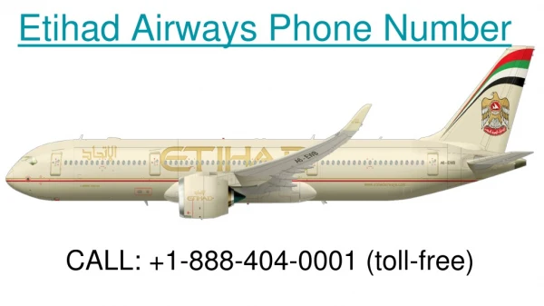 1-888-404-0001 @ Etihad Airways Phone Number