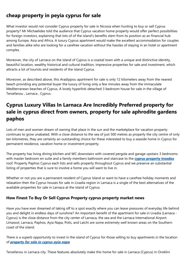 cyprus property limassol - bargain property