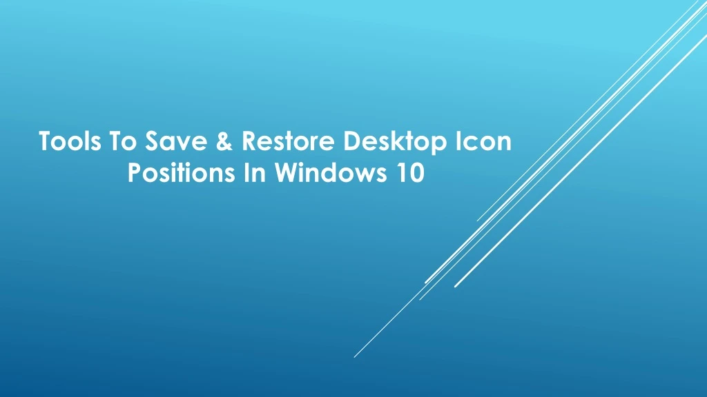 tools to save restore desktop icon positions