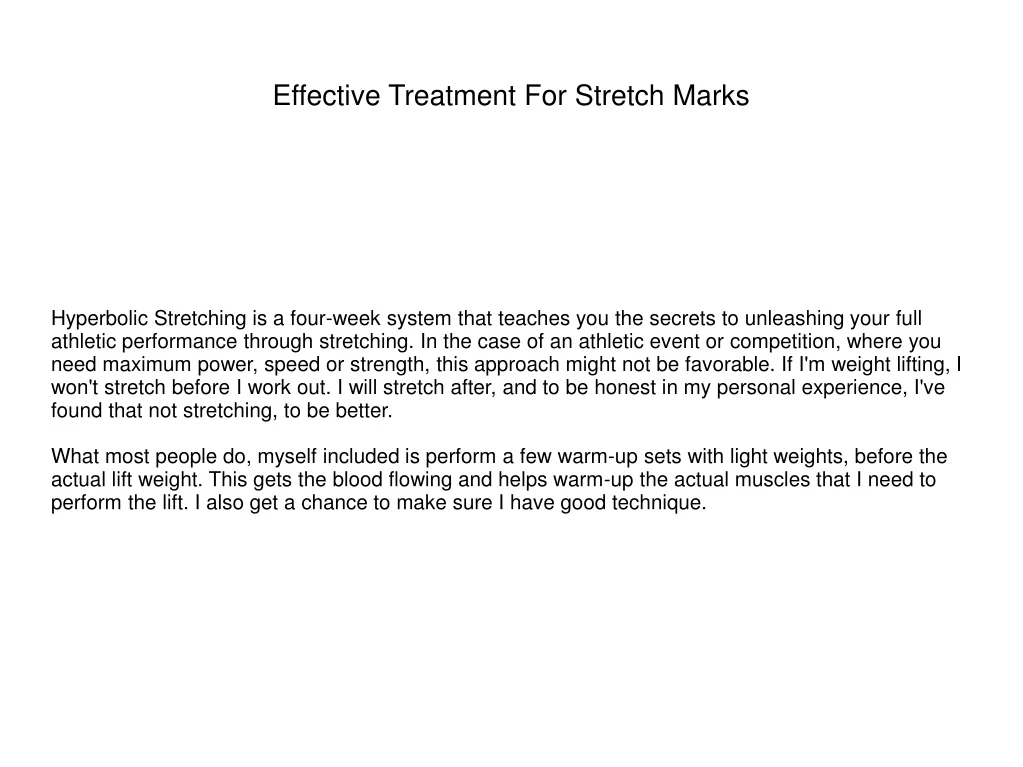 effective treatment for stretch marks