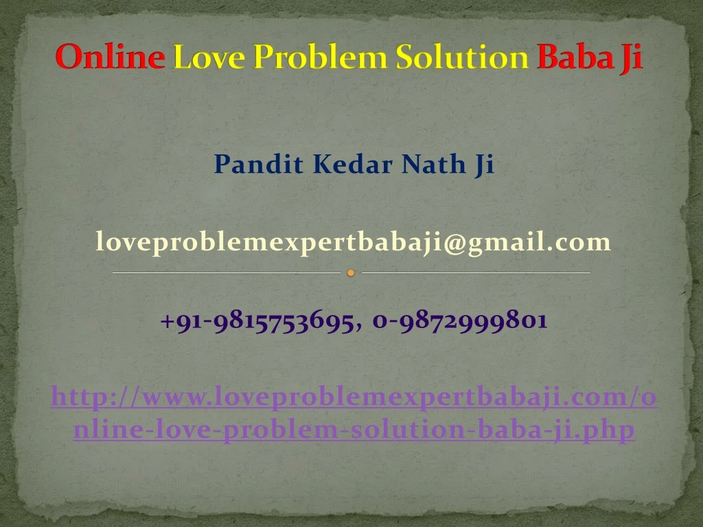 online love problem solution baba ji