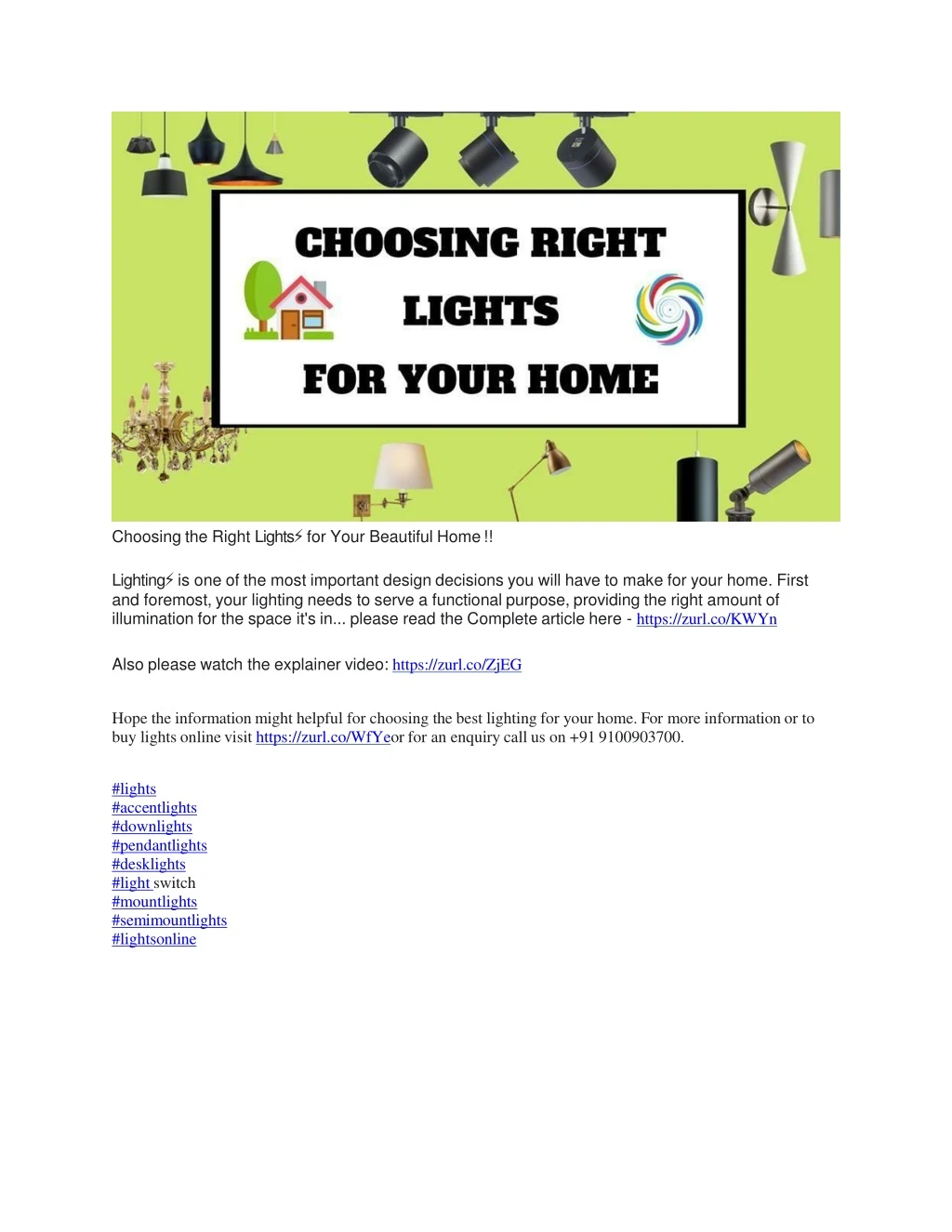 choosing the right lights for your beautiful home