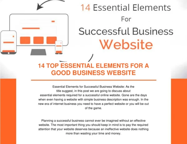 Top Essential Elements for a Good Business Website