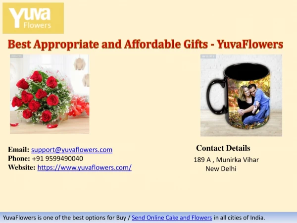 Best Appropriate and Affordable Gifts - YuvaFlowers