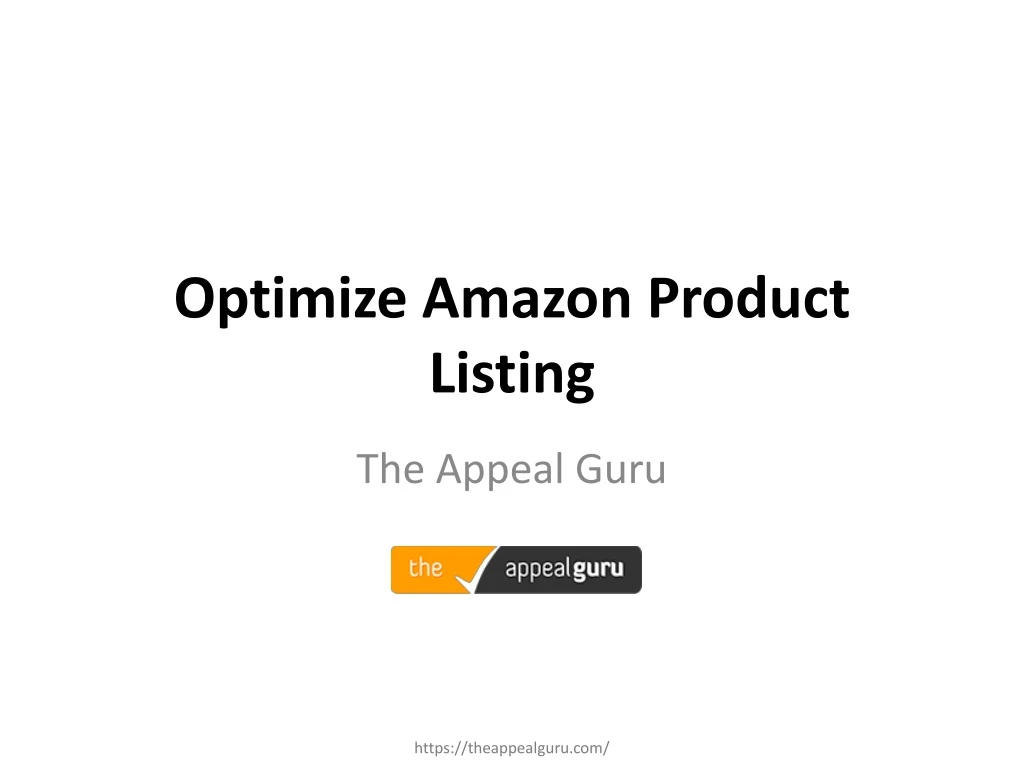 optimize amazon product listing