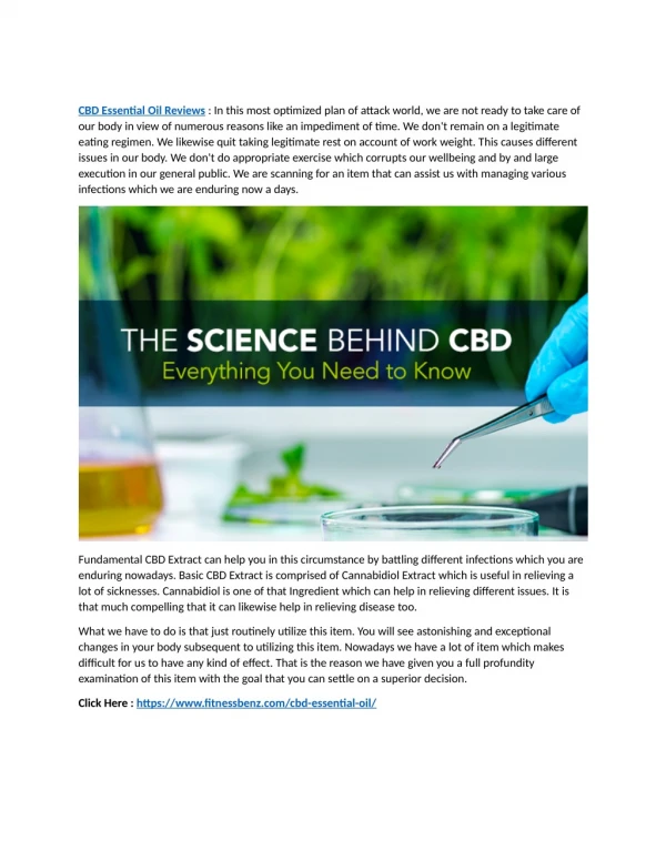 CBD Essential Oil Australia : Limited Offers Available Online
