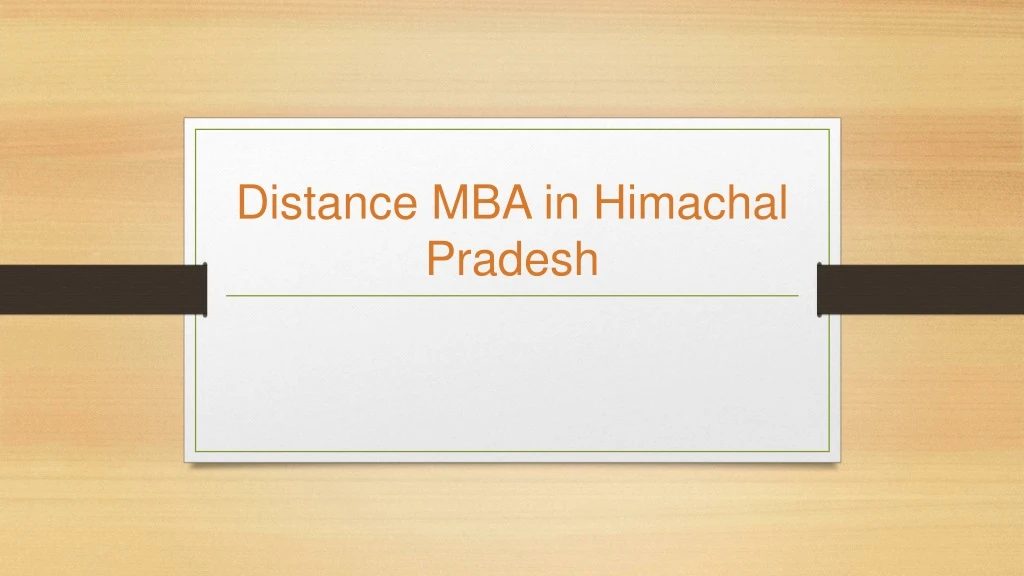 distance mba in himachal pradesh