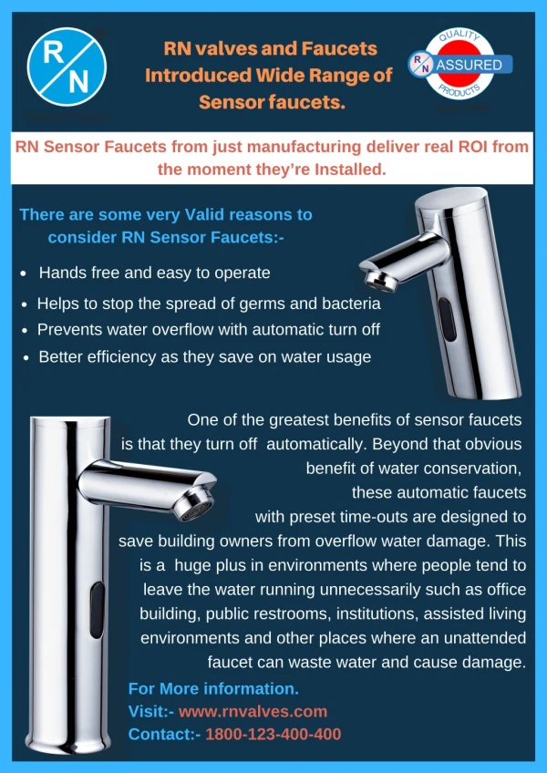 Rn valves and faucets
