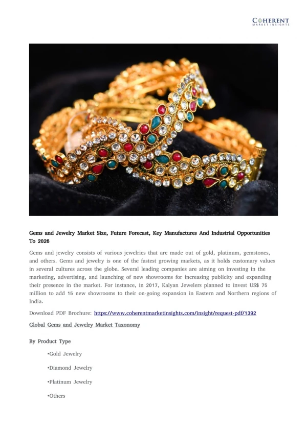 Gems and jewelry market