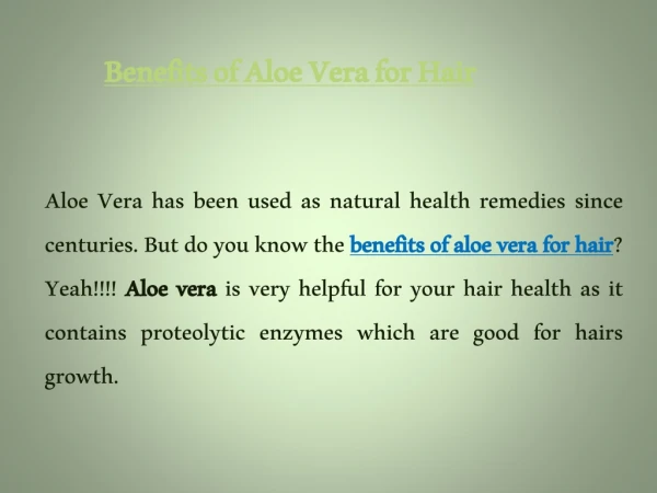 Aloe vera benefits for hair, How to Use Aloe vera for Hair