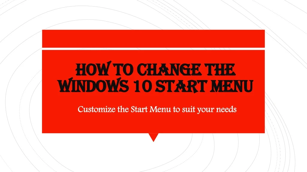 how to change the windows 10 start menu