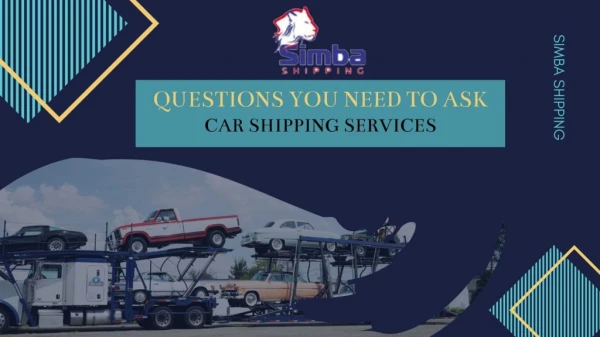 Realiable Car Shipping Services | Simba Shipping