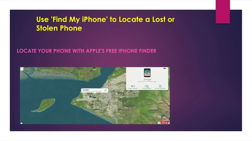 use find my iphone to locate a lost or stolen