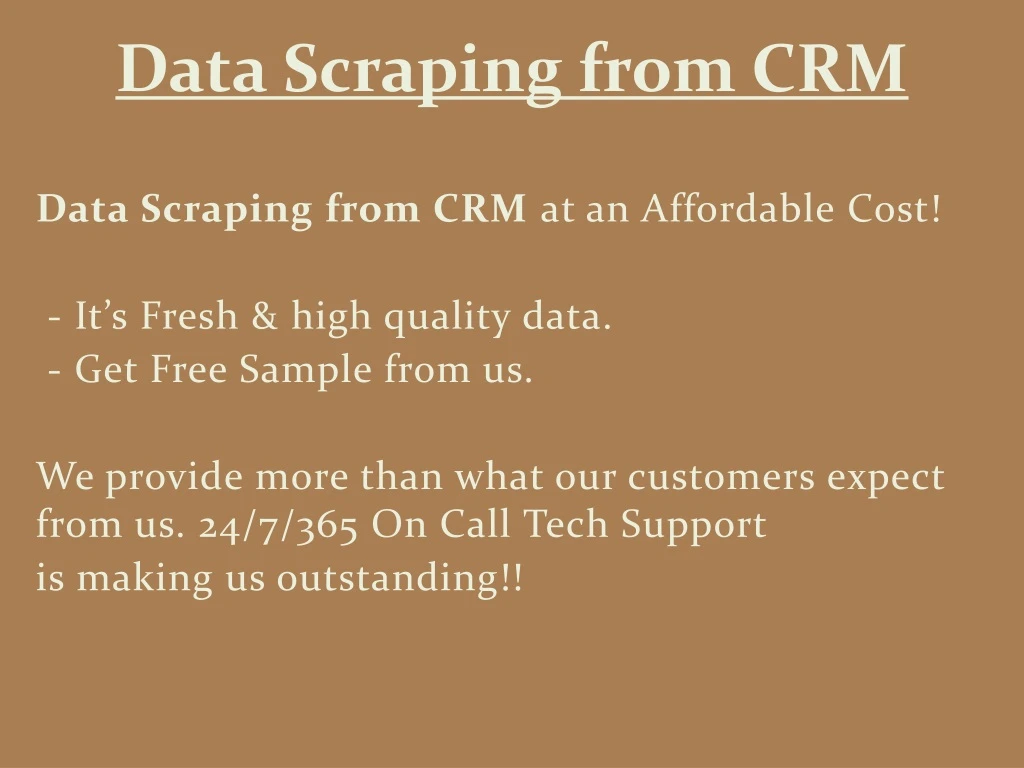 data scraping from crm