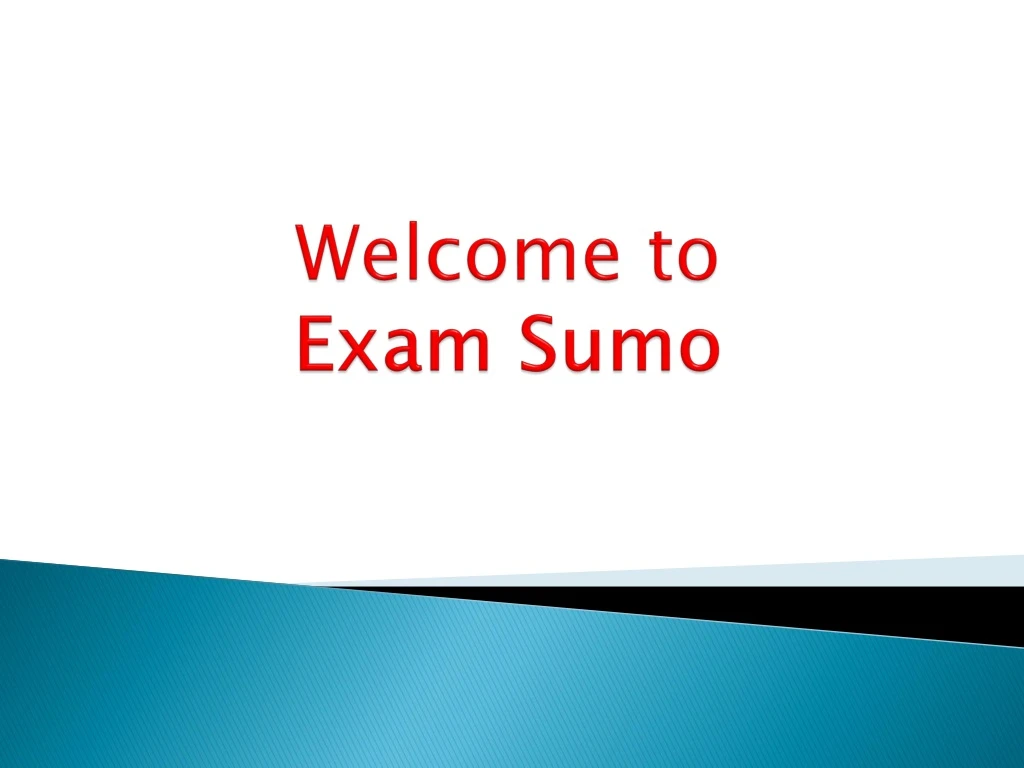 welcome to exam sumo