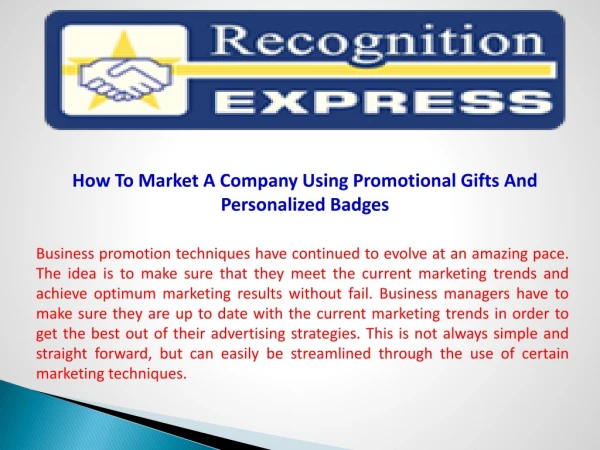 how to market a company using promotional gifts