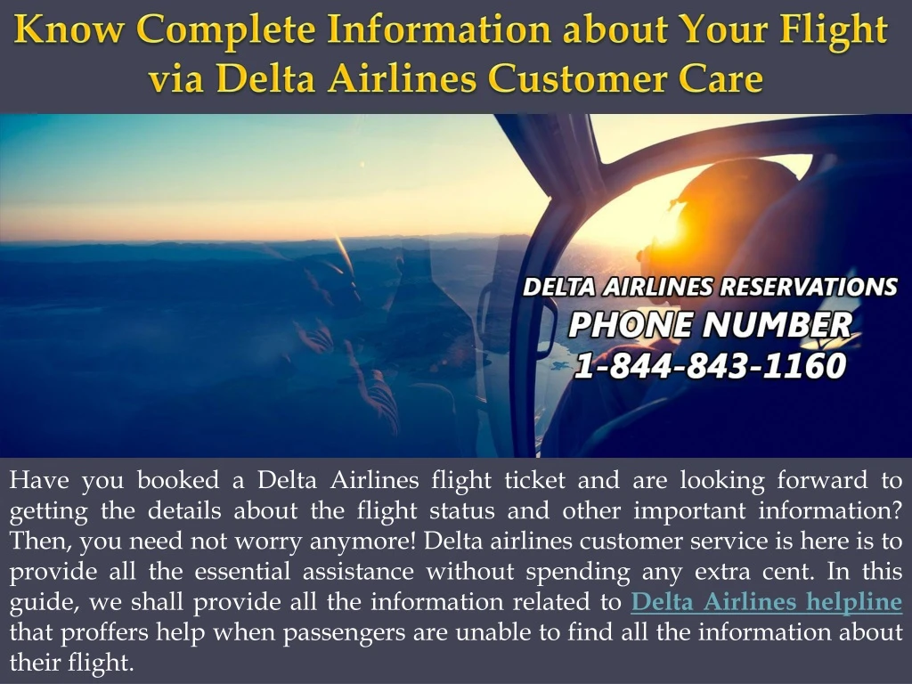 know complete information about your flight