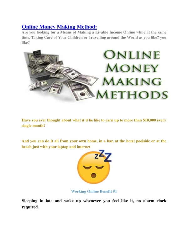 Online Money Making Technique