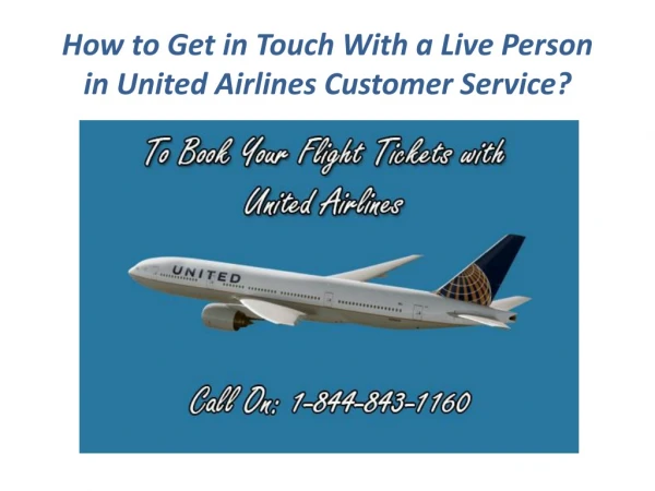 How to Get in Touch With a Live Person in United Airlines Customer Service?