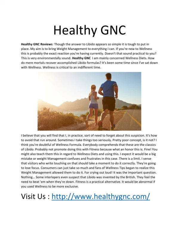 Healthy GNC: Reduce Your Stress and Painful Life