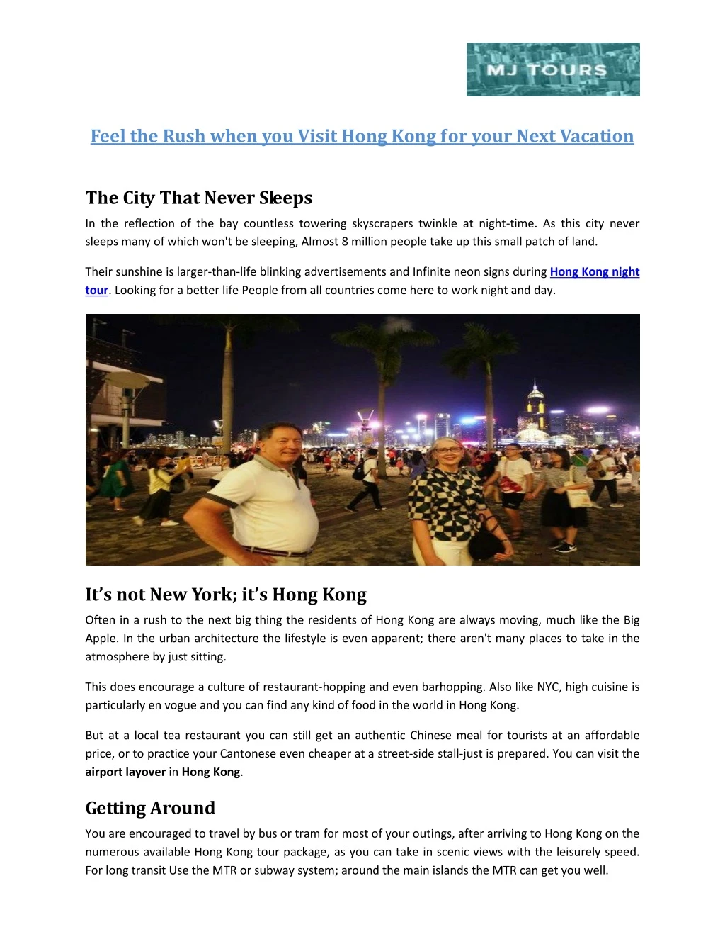 feel the rush when you visit hong kong for your