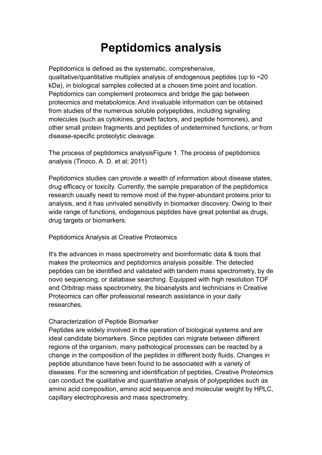 peptidomics analysis