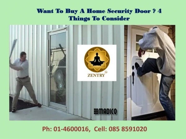 Want To Buy A Home Security Door ? 4 Things To Consider
